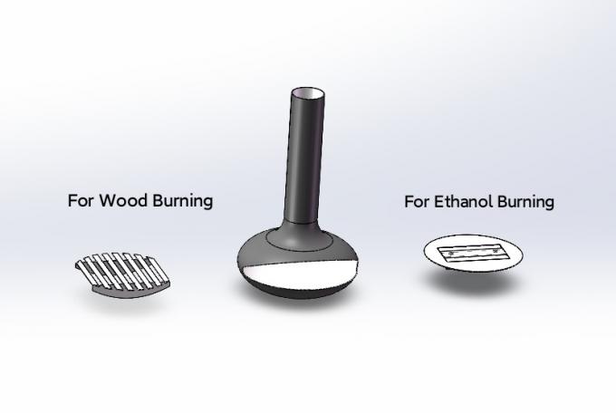 Cây treo treo màu đen trang trí mái nhà lò sưởi lò sưởi trong nhà thép tùy chỉnh 2