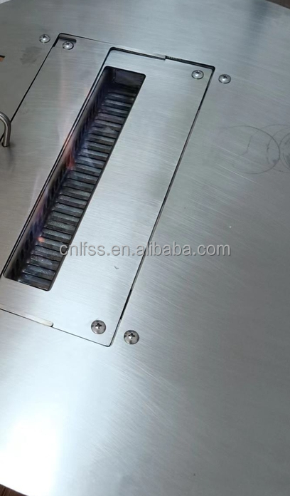 Gas Fireplaces Gas fireplace Châu Âu Đen Matte Carbon Propane Thép 3 mặt khí tự nhiên 9