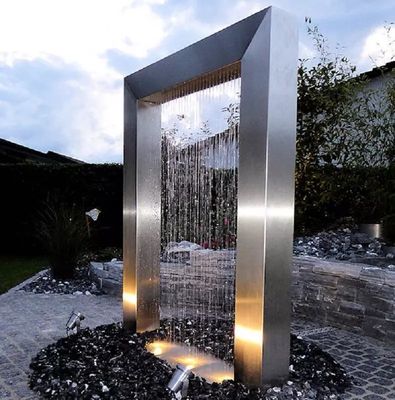 Metal Garden Water Ornament Stainless Steel Rain Curtain Water Feature