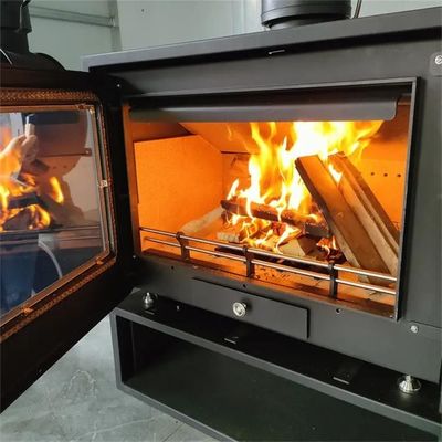 Europe Indoor Heating Freestanding Mild Steel Wood Burning Fireplace Stove