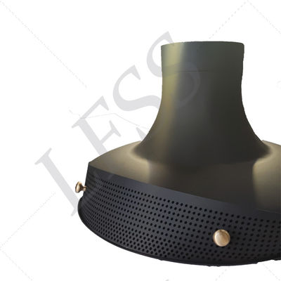 Suspended wood burning black paint decorative rooftop fireplace indoor steel custom