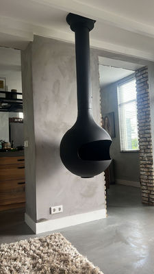 fireplace stove Sphere designer new custom open real fire wood burning hanging