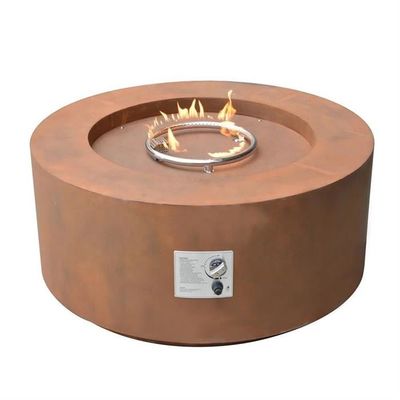 Thép Corten bảng hố lửa tròn 95cm Đèn khí tự đứng Propane