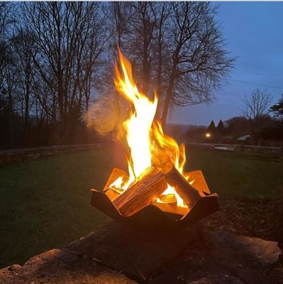 Unique Garden Decoration Warming Firewood Corten Steel Outdoor Fire Pit Heater